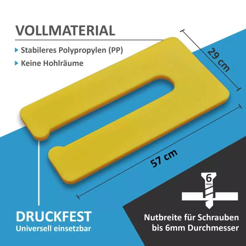 50 Stk. 6mm Trockenbau Abstandhalter Distanzstück Ausgleichsplättchen Unterleger…